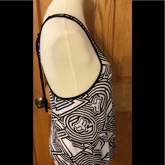 Fox Racing Black White High Impact Tank Size Casual Logo Athletic - Picture 2 of 4